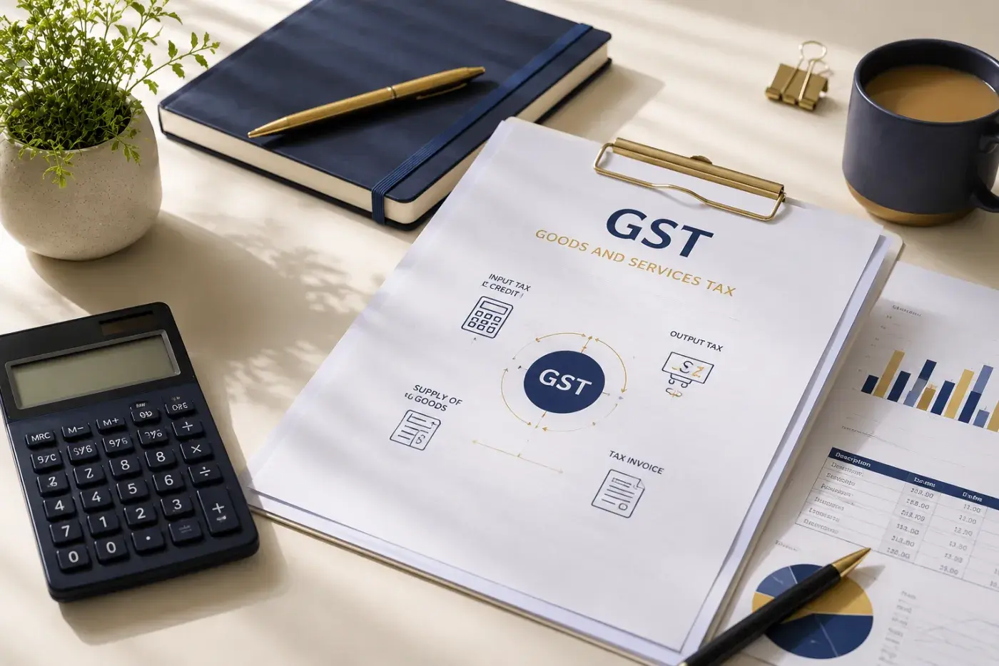 GST input tax credit reconciliation and invoice matching illustration
